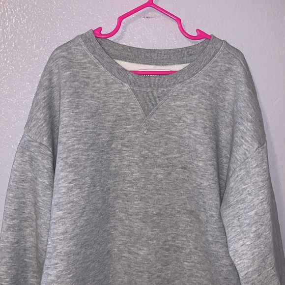 Free Assembly grey sweater with faux denim undershirt - Picture 2 of 5